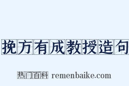 挽方有成教授造句是什么意思的图片
